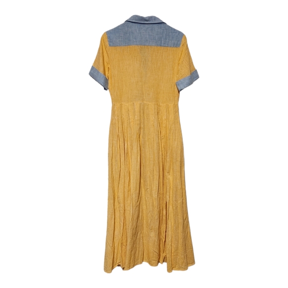 GÜL HÜRGEL Belted Gingham Cotton And Linen-Blend Maxi Shirt Dress - Mari… - Picture 3 of 8